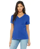 BELLA 6405 Ladies Relaxed V-Neck T-shirt in True royal