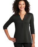 Port Authority LK750 Henley in Black