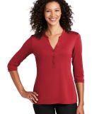 Port Authority LK750 Henley in Rich red