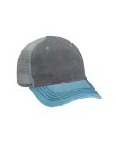 Adams EN102 Pigment-Dyed Twill & Mesh 5 Panel Truc in Chrcl/ carib/ gr