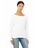 BELLA 7501 Womens Fleece Pullover Sweatshirt in Solid wht trblnd