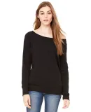 BELLA 7501 Womens Fleece Pullover Sweatshirt in Solid blk trblnd