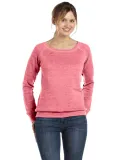 BELLA 7501 Womens Fleece Pullover Sweatshirt in Red marble flc