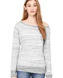 BELLA 7501 Womens Fleece Pullover Sweatshirt in Lt grey marble