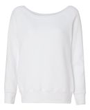 BELLA 7501 Womens Fleece Pullover Sweatshirt in Solid white triblend