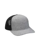 Heather Woven/Soft Mesh Trucker Cap CHARCOAL/ BLACK