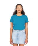 US Blanks US521 Women's Crop Crew T in Capri blue