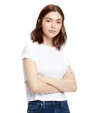 US Blanks US521 Women's Crop Crew T in White