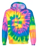 Dyenomite 680VR Blended Hooded Sweatshirt in Flo rainbow