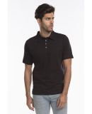 Men's Jersey Interlock Polo T-Shirt in Black