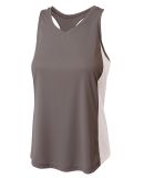 A4 Apparel NW2009 Ladies' Pacer Singlet with Racer Graphite/White