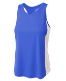 A4 Apparel NW2009 Ladies' Pacer Singlet with Racer Royal/White