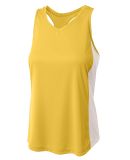 A4 Apparel NW2009 Ladies' Pacer Singlet with Racer Gold/White