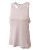 A4 Apparel NW2014 Ladies' Bolt Singlet Silver/White