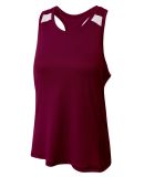 A4 Apparel NW2014 Ladies' Bolt Singlet Maroon White