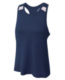 A4 Apparel NW2014 Ladies' Bolt Singlet Navy/White