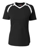 A4 Apparel NW3019 Ladies' Ace Short Sleeve Volleyb Black/White