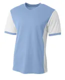 A4 Apparel NB3017 Youth Premier Soccer Jersey LIGHT BLUE/ WHT