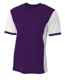 A4 Apparel NB3017 Youth Premier Soccer Jersey PURPLE/ WHITE