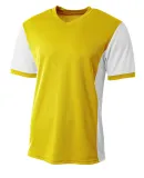 A4 Apparel NB3017 Youth Premier Soccer Jersey GOLD/ WHITE