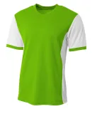 A4 Apparel NB3017 Youth Premier Soccer Jersey LIME/ WHITE