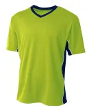 A4 Apparel NB3018 Youth Liga Soccer Jersey Lime/Navy