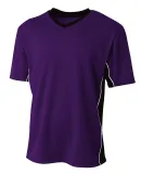A4 Apparel NB3018 Youth Liga Soccer Jersey Purple /Black