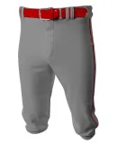 A4 Apparel NB6003 Youth Baseball Knicker Pant GREY/ SCARLET