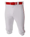 A4 Apparel NB6003 Youth Baseball Knicker Pant WHITE/ SCARLET