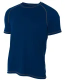 A4 Apparel N3275 Men's Raglan Tee Shirt w/ Flatloc Navy