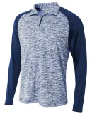 A4 Apparel NB4249 Youth Space Dye Quarter-Zip Navy