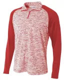 A4 Apparel NB4249 Youth Space Dye Quarter-Zip Scarlet