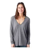 Alternative Apparel 3894 Women's Long Sleeve Slink Ash Heather