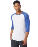 Alternative Apparel 5127 Vintage Jersey Baseball T in White/ vnt royal