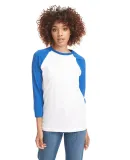 Next Level Apparel 6251 Unisex CVC Three-Quarter S ROYAL/ WHITE