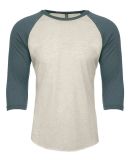 Next Level Apparel 6251 Unisex CVC Three-Quarter S in Indigo/ silk