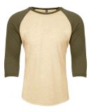 Next Level Apparel 6251 Unisex CVC Three-Quarter S in Military green/cream