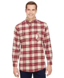Backpacker BP7001T Men's Tall Yarn-Dyed Flannel Sh in Brick