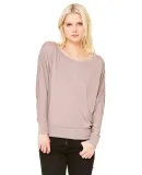 BELLA 8850 Womens Long Sleeve Dolman Shirt in Pebble