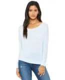 BELLA 8850 Womens Long Sleeve Dolman Shirt in Blue marble