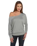 BELLA 8850 Womens Long Sleeve Dolman Shirt in White marble