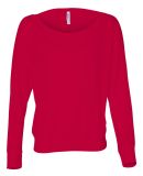 BELLA 8850 Womens Long Sleeve Dolman Shirt in Red