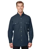 Backpacker BP7090 Men's Solid Chamois Shirt in Navy