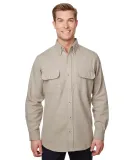 Backpacker BP7090 Men's Solid Chamois Shirt in Stone