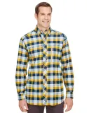 Backpacker BP7091T Men's Tall Stretch Flannel Shir GOLD NAVY