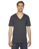 American Apparel 2456 Unisex Fine Jersey V-Neck Te ASPHALT