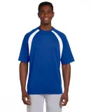 Harriton M322 Adult 4.2 oz. Athletic Sport Colorbl TRUE ROYAL/ WHT