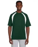 Harriton M322 Adult 4.2 oz. Athletic Sport Colorbl DK GREEN/ WHITE