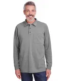 Harriton M709 Adult StainBloc™ Pique Fleece Pull DRK CHARCOAL HTH