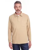 Harriton M709 Adult StainBloc™ Pique Fleece Pull KHAKI